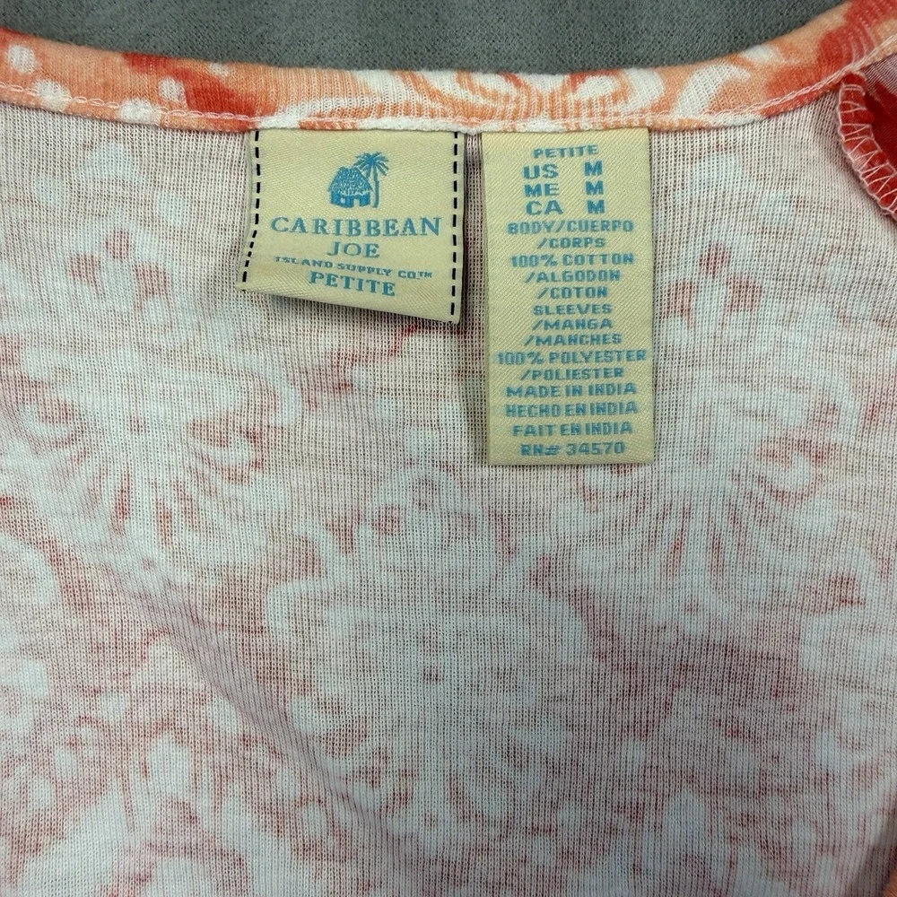 Caribbean Joe Island Supply Women's Petite Medium Multicolored Tank Top Style‎